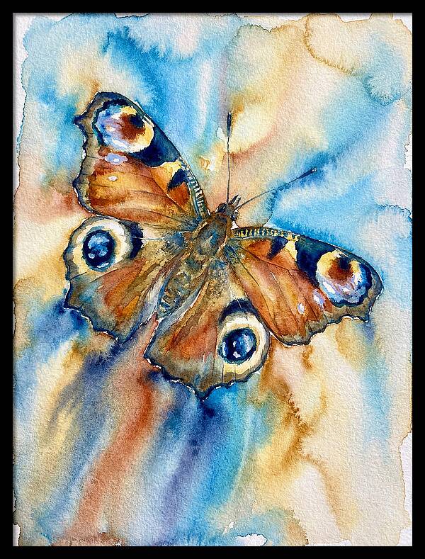 Peacock Butterfly Watercolor