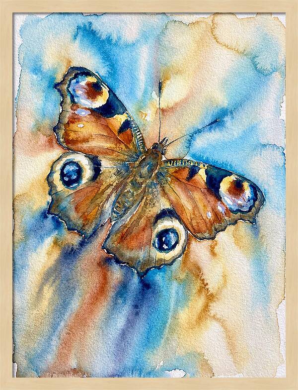 Peacock Butterfly Watercolor