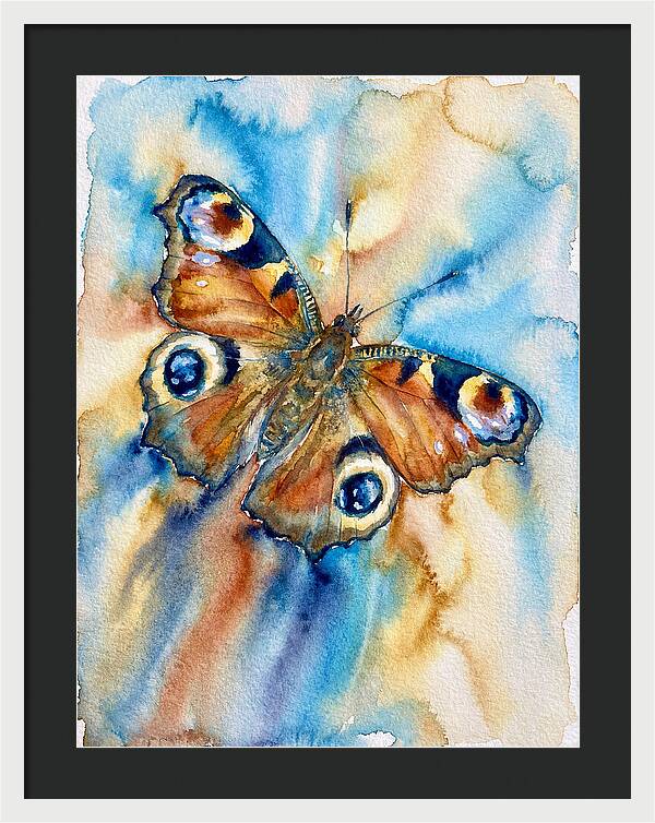 Peacock Butterfly Watercolor