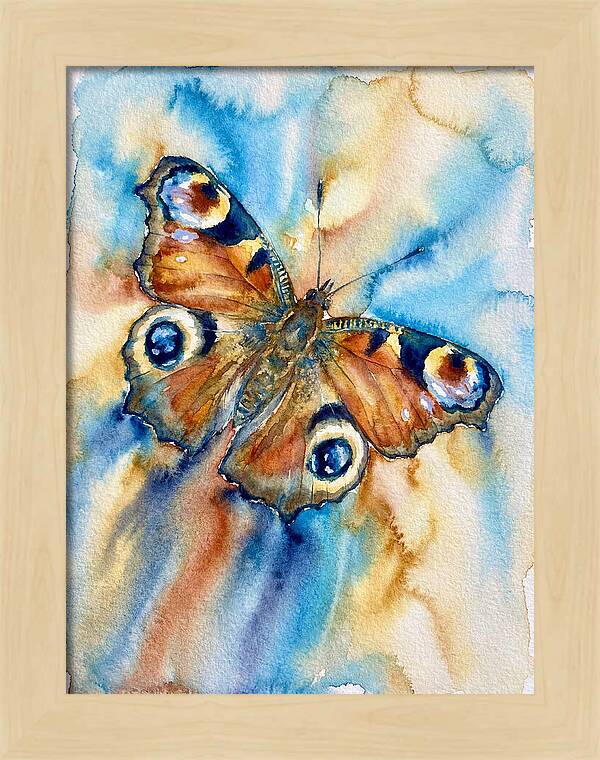 Peacock Butterfly Watercolor