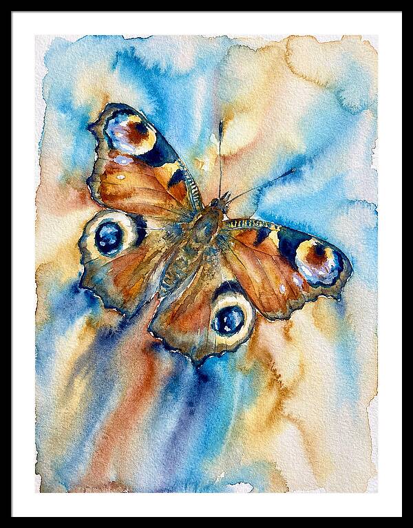 Peacock Butterfly Watercolor