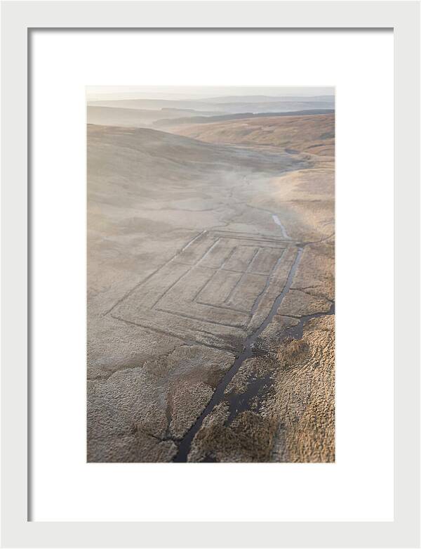 Peat Cutting Patterns Aerial View