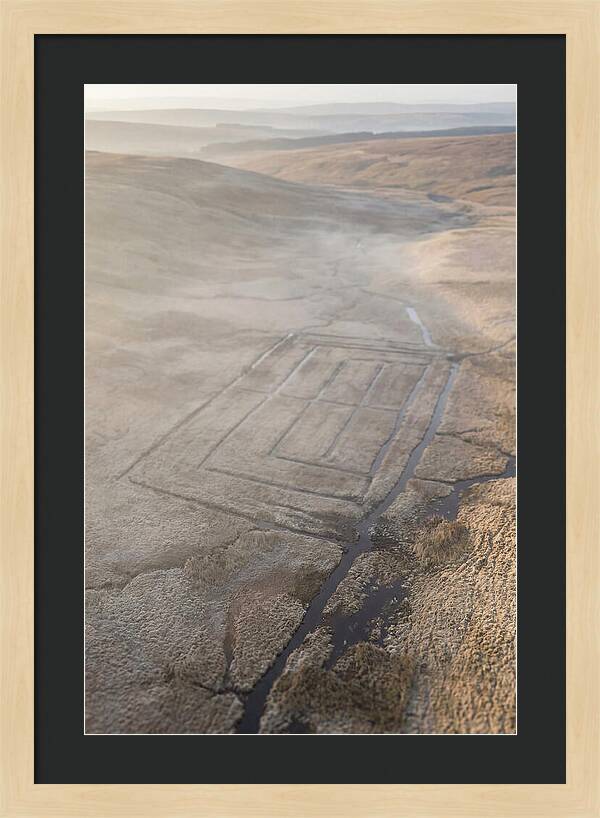 Peat Cutting Patterns Aerial View
