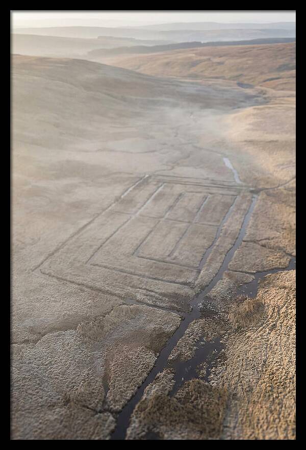 Peat Cutting Patterns Aerial View