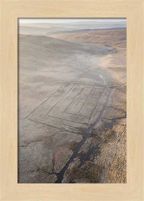 Peat Cutting Patterns Aerial View