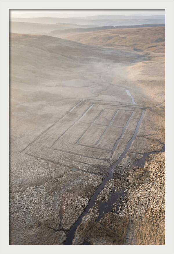 Peat Cutting Patterns Aerial View