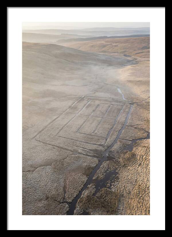 Peat Cutting Patterns Aerial View
