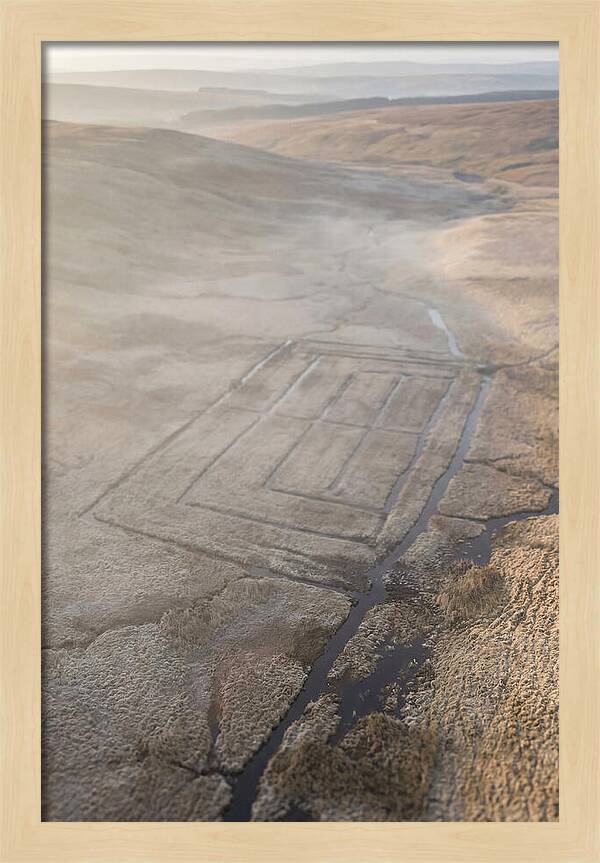 Peat Cutting Patterns Aerial View
