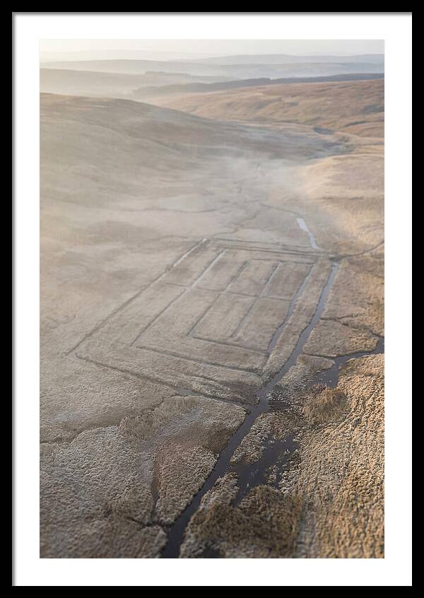 Peat Cutting Patterns Aerial View