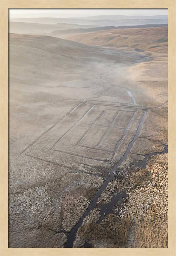 Peat Cutting Patterns Aerial View