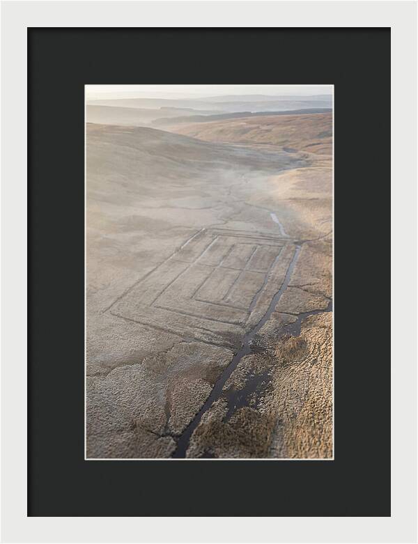Peat Cutting Patterns Aerial View
