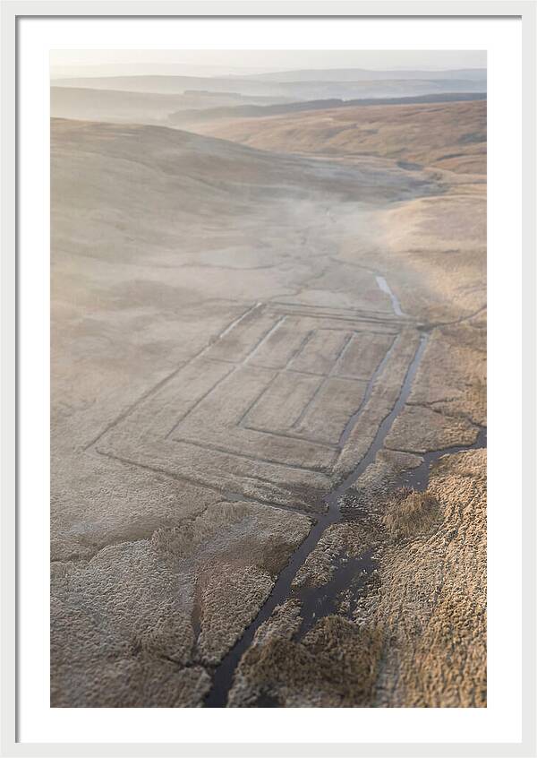 Peat Cutting Patterns Aerial View