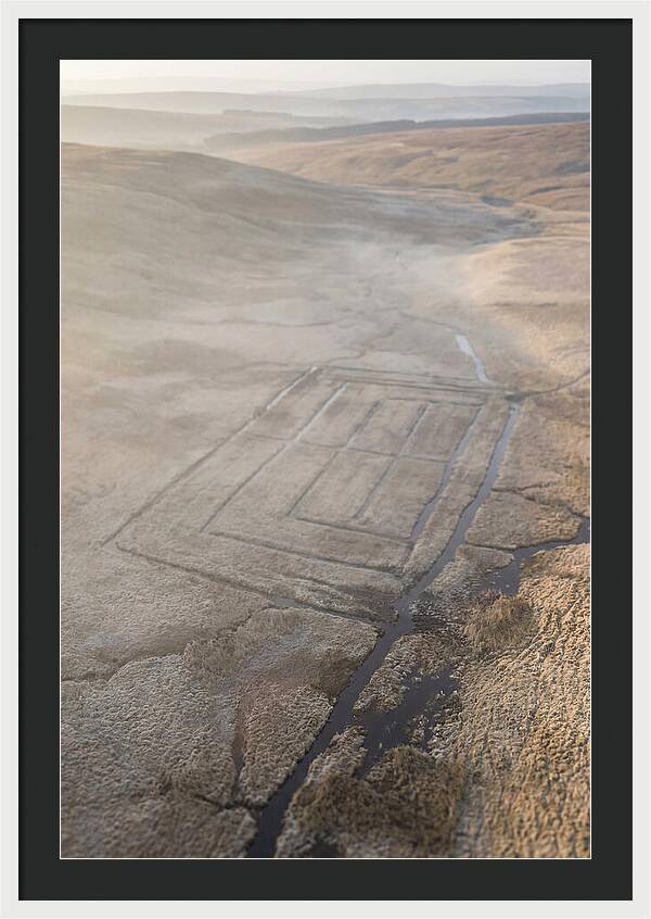 Peat Cutting Patterns Aerial View