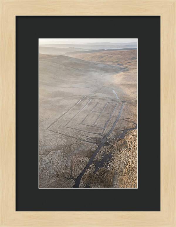 Peat Cutting Patterns Aerial View