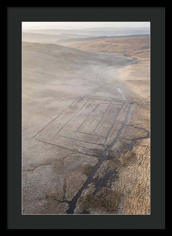 Peat Cutting Patterns Aerial View