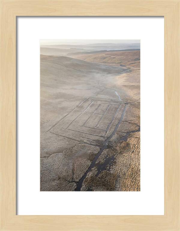 Peat Cutting Patterns Aerial View