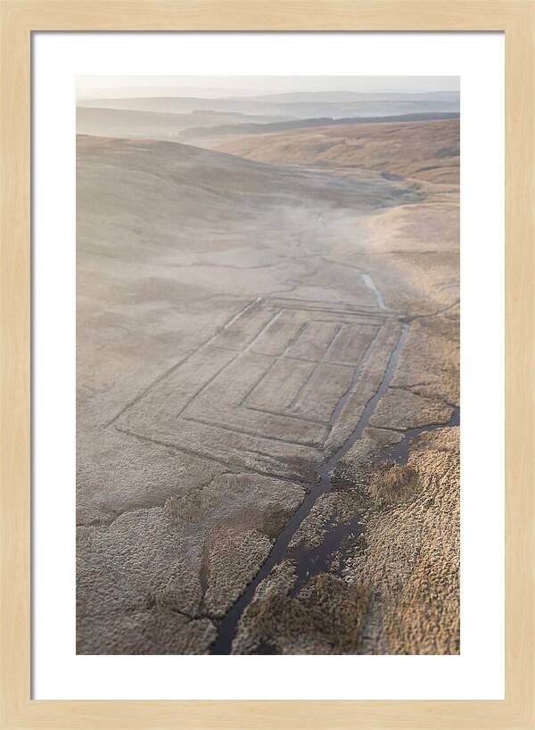 Peat Cutting Patterns Aerial View