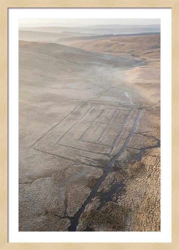 Peat Cutting Patterns Aerial View