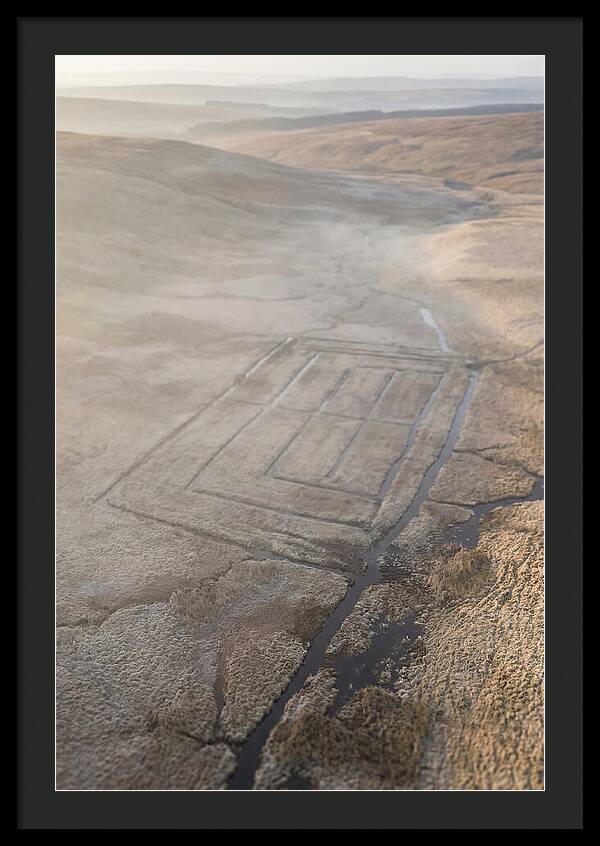 Peat Cutting Patterns Aerial View