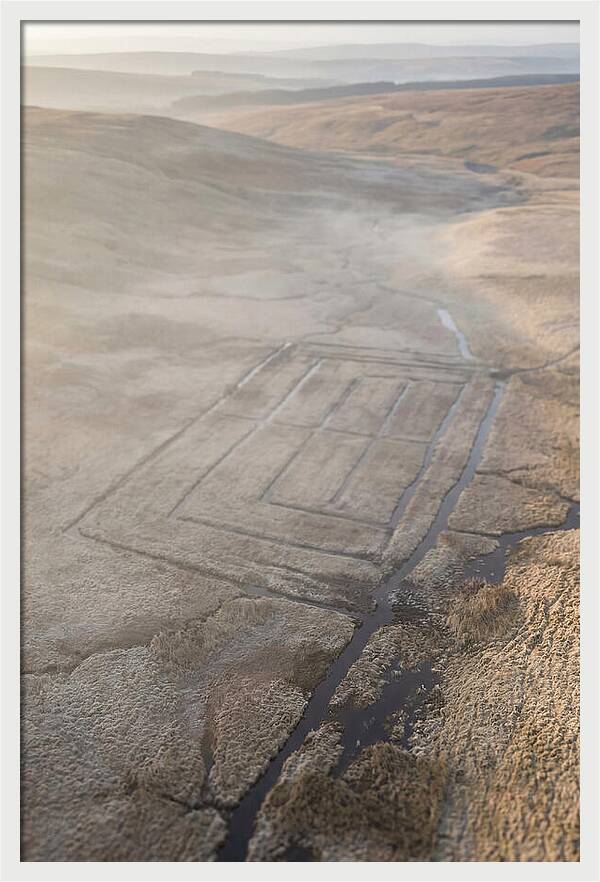 Peat Cutting Patterns Aerial View