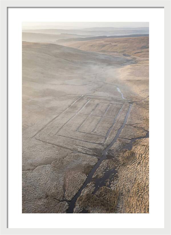 Peat Cutting Patterns Aerial View