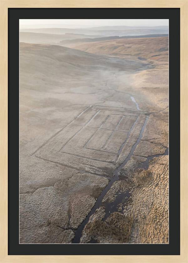 Peat Cutting Patterns Aerial View