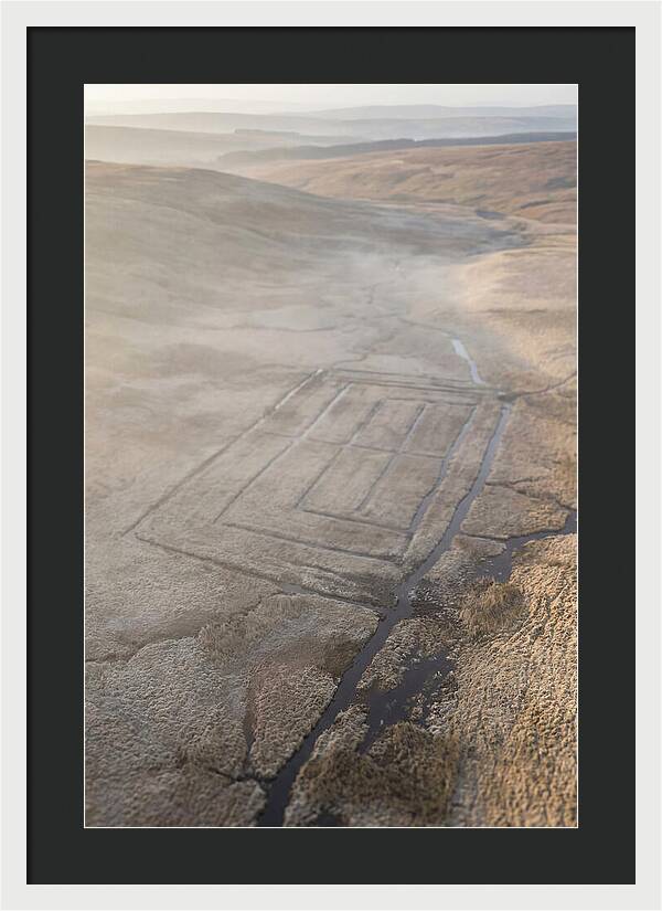 Peat Cutting Patterns Aerial View