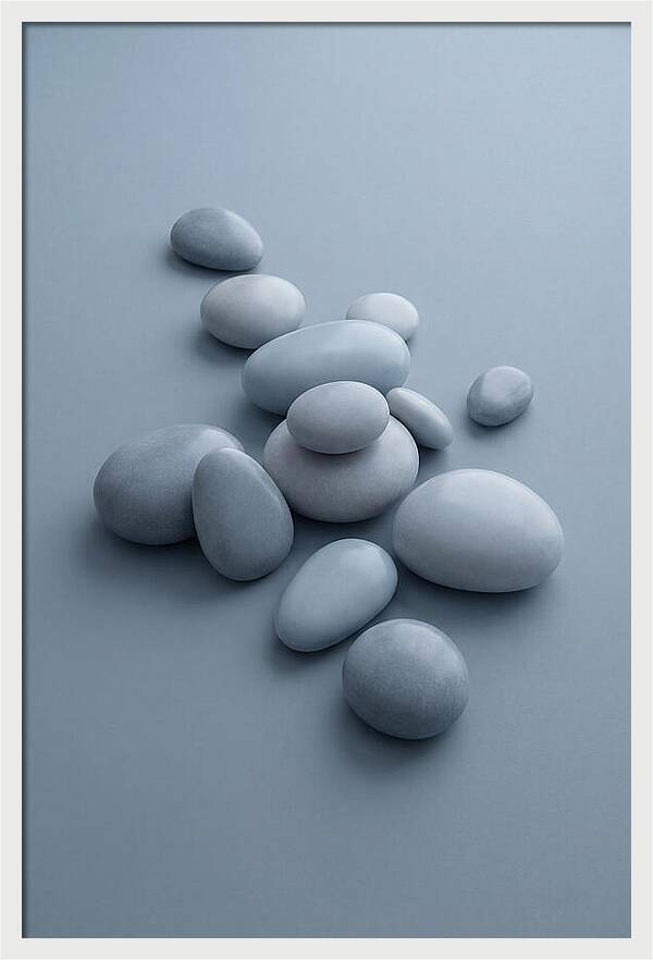 Pebble Like Shapes In Warm Neutral