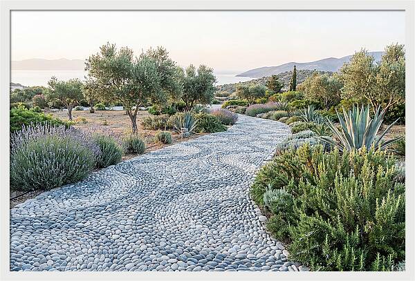 Pebble Mosaic Pathway Through Nature