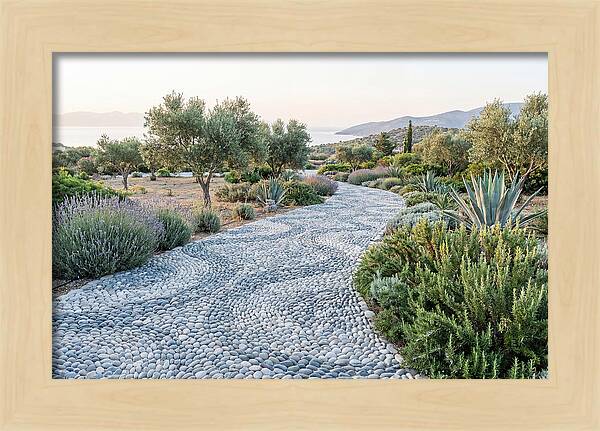 Pebble Mosaic Pathway Through Nature