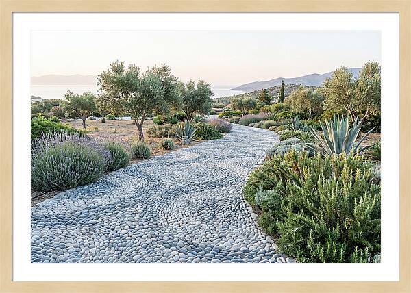 Pebble Mosaic Pathway Through Nature