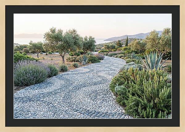 Pebble Mosaic Pathway Through Nature
