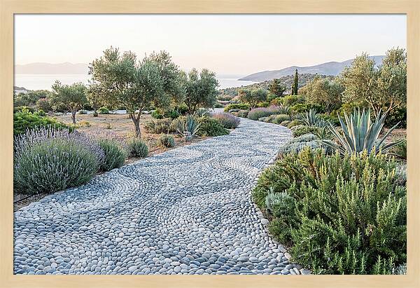 Pebble Mosaic Pathway Through Nature