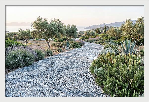 Pebble Mosaic Pathway Through Nature