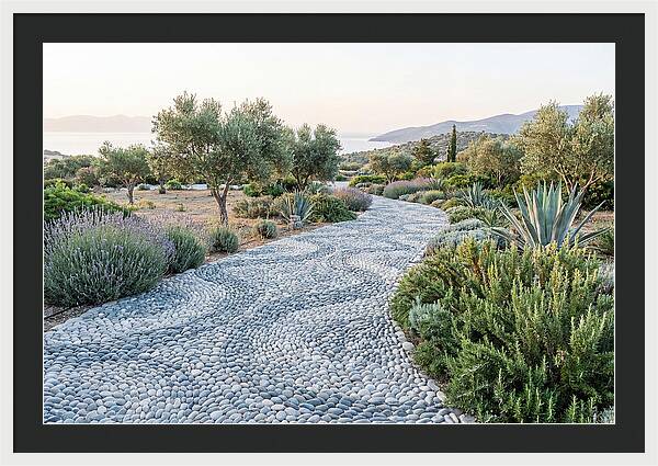 Pebble Mosaic Pathway Through Nature