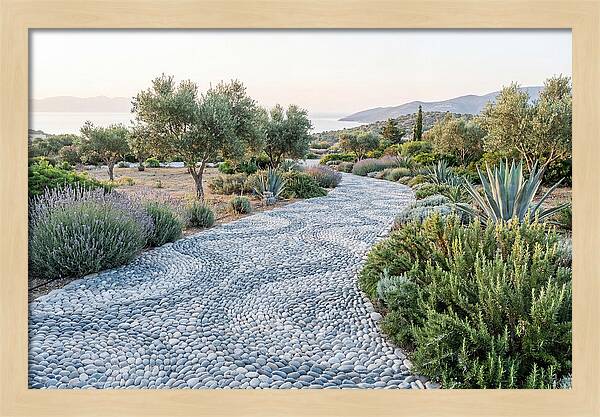 Pebble Mosaic Pathway Through Nature