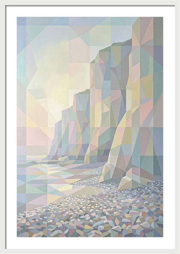 Pebbly Beach Beneath Tall Cliffs