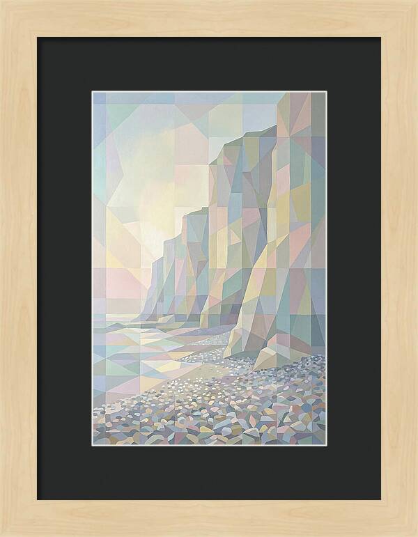 Pebbly Beach Beneath Tall Cliffs