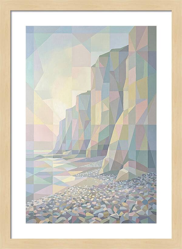 Pebbly Beach Beneath Tall Cliffs