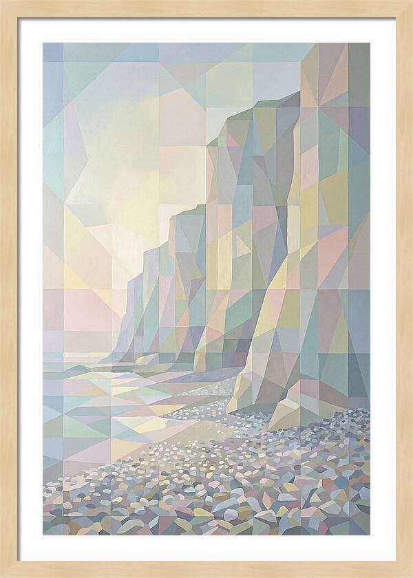 Pebbly Beach Beneath Tall Cliffs