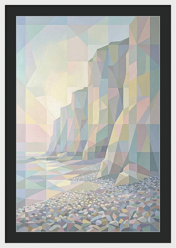 Pebbly Beach Beneath Tall Cliffs