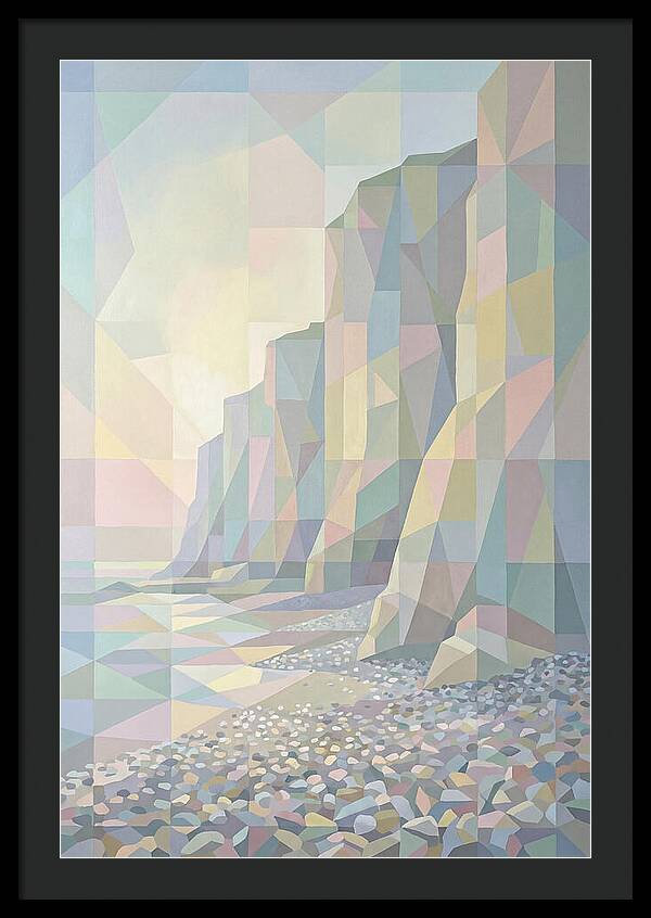 Pebbly Beach Beneath Tall Cliffs
