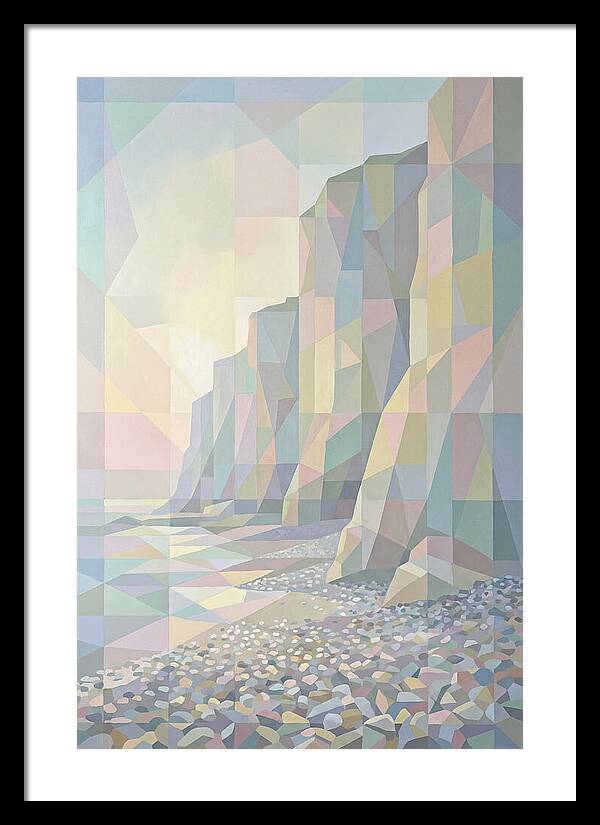 Pebbly Beach Beneath Tall Cliffs