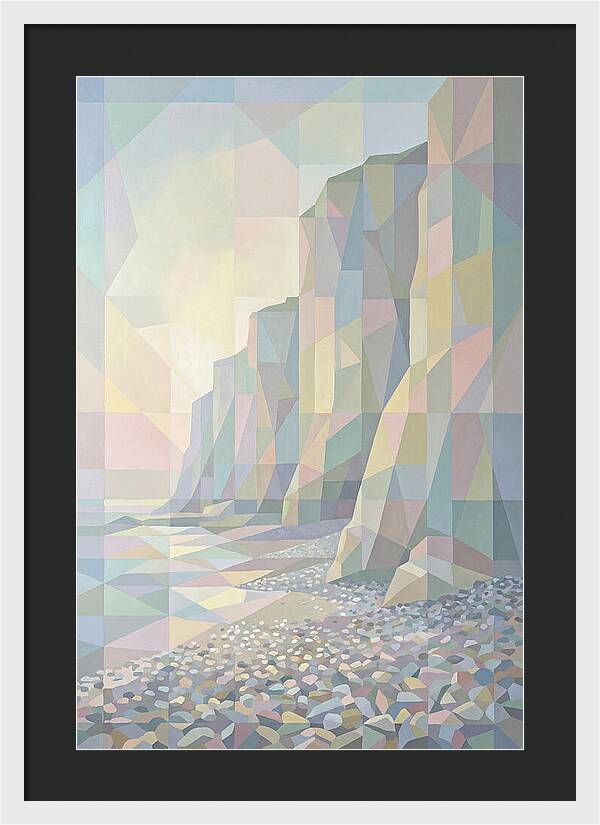 Pebbly Beach Beneath Tall Cliffs
