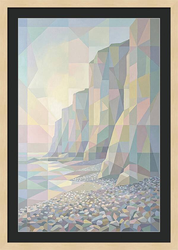 Pebbly Beach Beneath Tall Cliffs