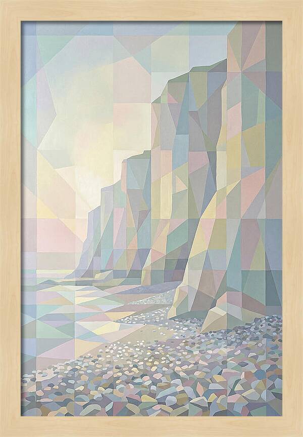 Pebbly Beach Beneath Tall Cliffs