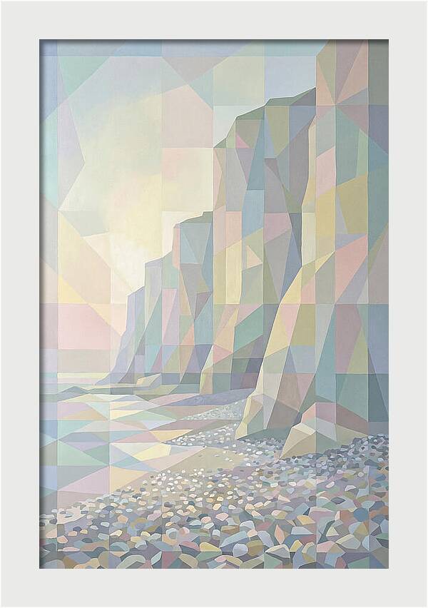 Pebbly Beach Beneath Tall Cliffs