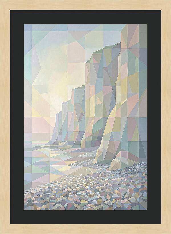 Pebbly Beach Beneath Tall Cliffs
