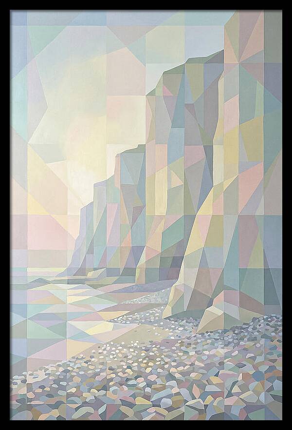 Pebbly Beach Beneath Tall Cliffs