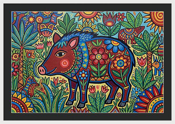 Peccary In Vibrant Nature